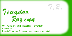 tivadar rozina business card